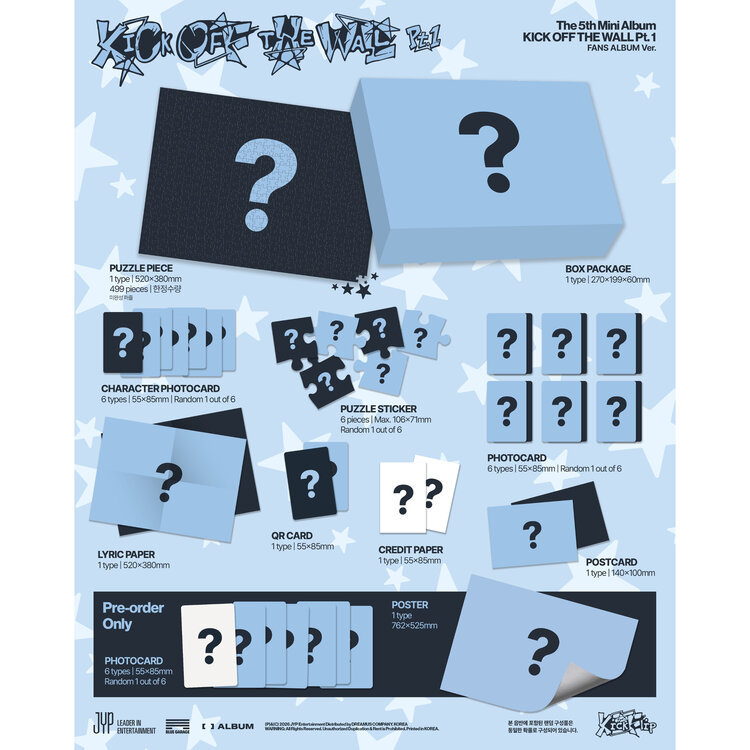 [PREORDER] KICKFLIP (킥플립) - KICK OFF THE WALL PT. 1 - (FANS ALBUM VER.) - 5TH MINI ALBUM