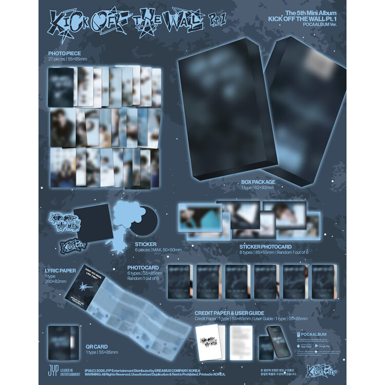 [PREORDER] KICKFLIP (킥플립) - KICK OFF THE WALL PT. 1 - (POCA ALBUM VER.) - 5TH MINI ALBUM