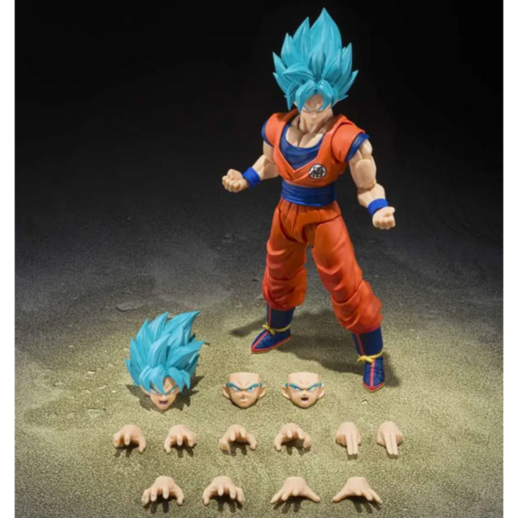 BANDAI DRAGON BALL SUPER - SON GOKU SUPER SAIYAN GOD [BLUE POWER] - S.H. FIGUARTS