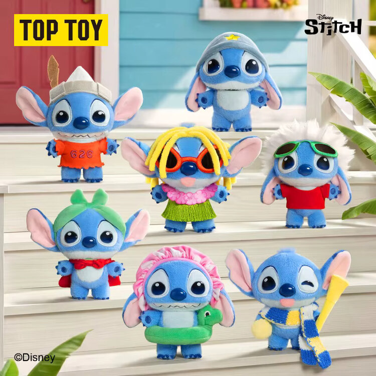 TOP TOY - DISNEY STITCH [IN CUTE COSTUMES SERIES] - PLUSH KEYCHAIN BLINDBOX