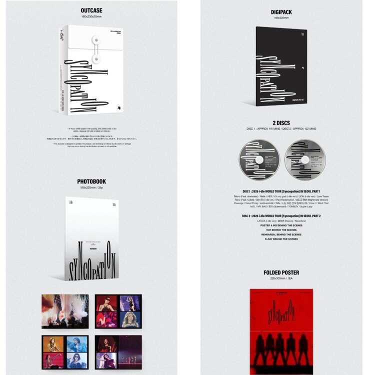 [PREORDER] I-DLE (아이들) - 2026 WORLD TOUR [SYNCOPATION] IN SEOUL [BLU-RAY] - [2DVD + PHOTOBOOK] PACKAGE