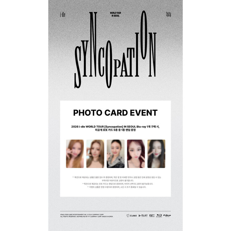 [PREORDER] I-DLE (아이들) - 2026 WORLD TOUR [SYNCOPATION] IN SEOUL [BLU-RAY] - [2DVD + PHOTOBOOK] PACKAGE