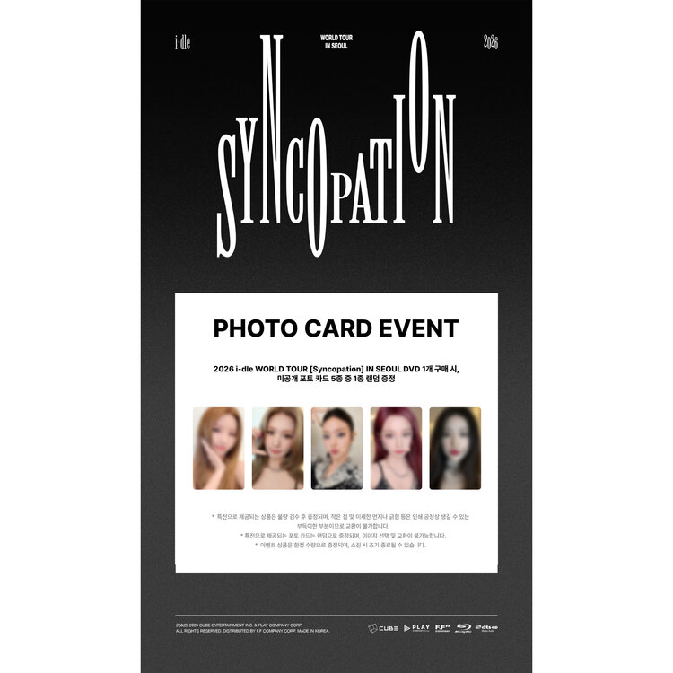 [PREORDER] I-DLE (아이들) - 2026 WORLD TOUR [SYNCOPATION] IN SEOUL - [2DVD + PHOTOBOOK] PACKAGE