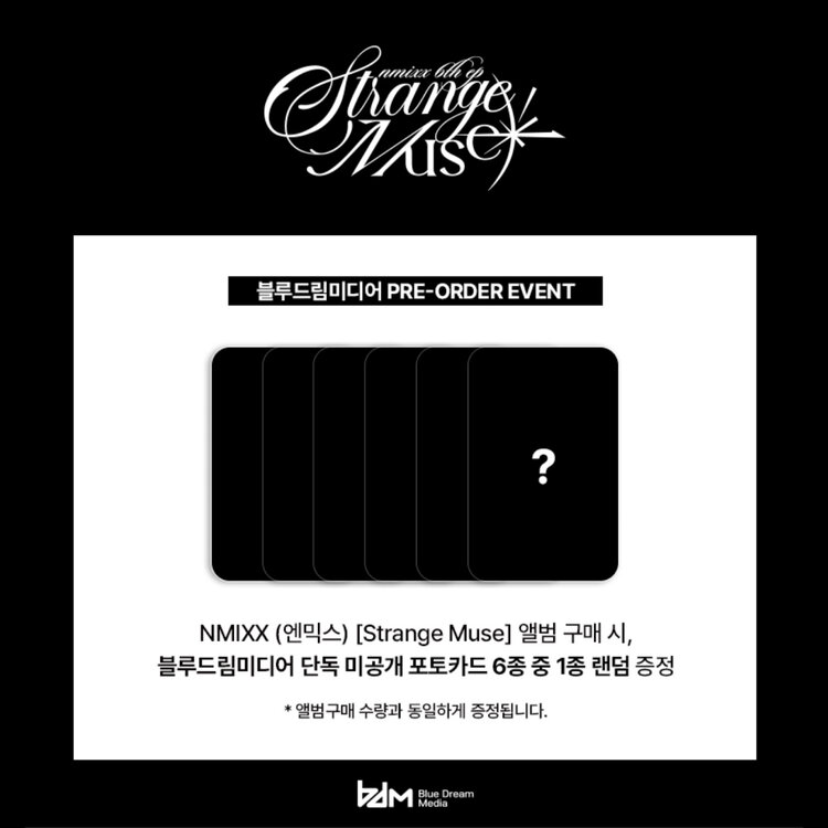[PREORDER] NMIXX (엔믹스) - STRANGE MUSE - 6TH MINI ALBUM + [BDM PHOTOCARD]