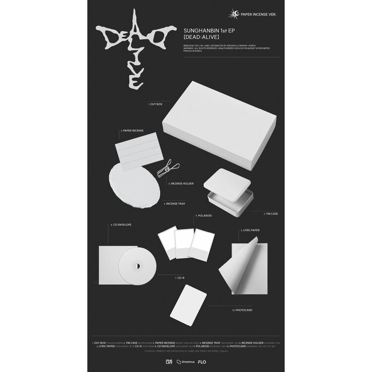 [PREORDER] SUNGHANBIN (ZB1) - [DEAD:ALIVE] (PAPER INCENSE VER.) - 1ST EP