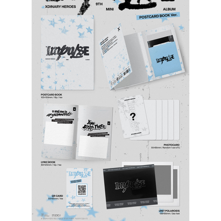 [PREORDER] XDINARY HEROES (엑스디너리 히어로즈) - IMPULSE (POSTCARD BOOK VER.) - 9TH MINI ALBUM