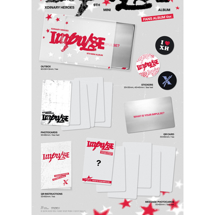 [PREORDER] XDINARY HEROES (엑스디너리 히어로즈) - IMPULSE (FANS ALBUM VER.) - 9TH MINI ALBUM