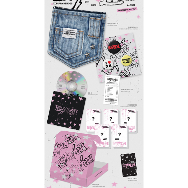 [PREORDER] XDINARY HEROES (엑스디너리 히어로즈) - IMPULSE (DENIM POUCH VER.) - 9TH MINI ALBUM