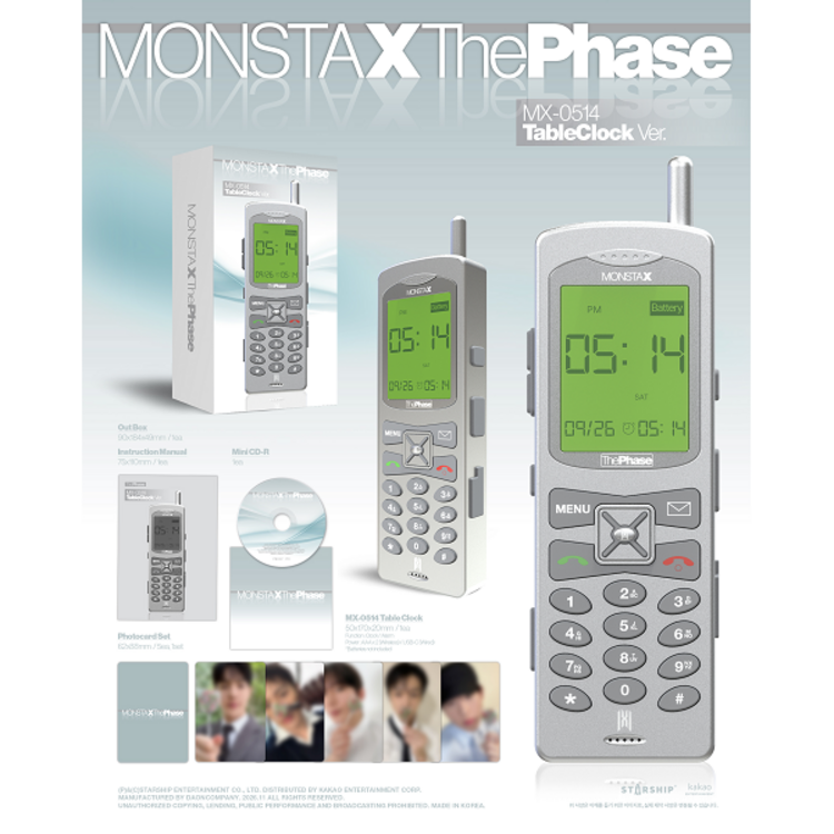 [PREORDER] MONSTA X (몬스타엑스) - THE PHASE (MX-0514 TABLE CLOCK VER.) - EP
