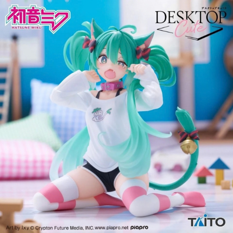 TAITO HATSUNE MIKU [CAT EAR T-SHIRT VER.] - DESKTOP CUTE FIGURE