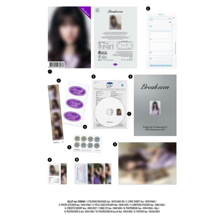 [PREORDER] ILLIT (아일릿) - BREAK EVEN (GLIT VER.) - 5TH MINI ALBUM