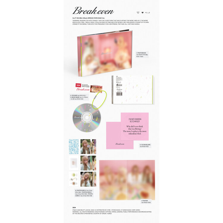 [PREORDER] ILLIT (아일릿) - BREAK EVEN - 5TH MINI ALBUM + [EARLY-BIRD WEVERSE GIFT]