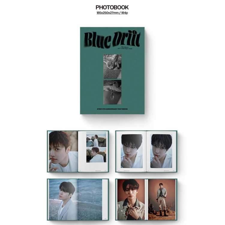 [PREORDER] ATEEZ (에이티즈) - [8TH ANNIVERSARY "BLUE DRIFT" EXHIBITION MD] PHOTOBOOK + [EXTRA PC]