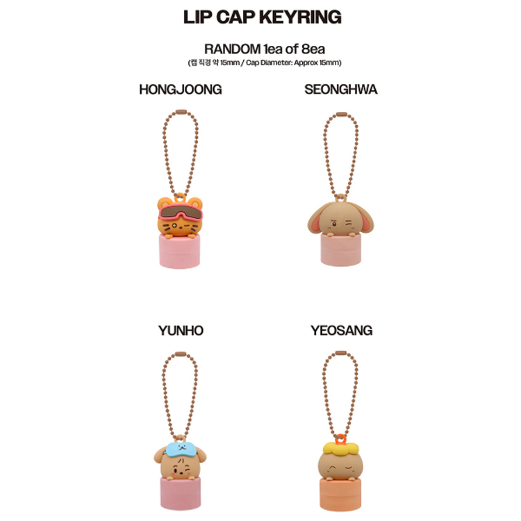 [PREORDER] ATEEZ (에이티즈) - [8TH ANNIVERSARY "BLUE DRIFT" EXHIBITION MD] LIP CAP KEYRING