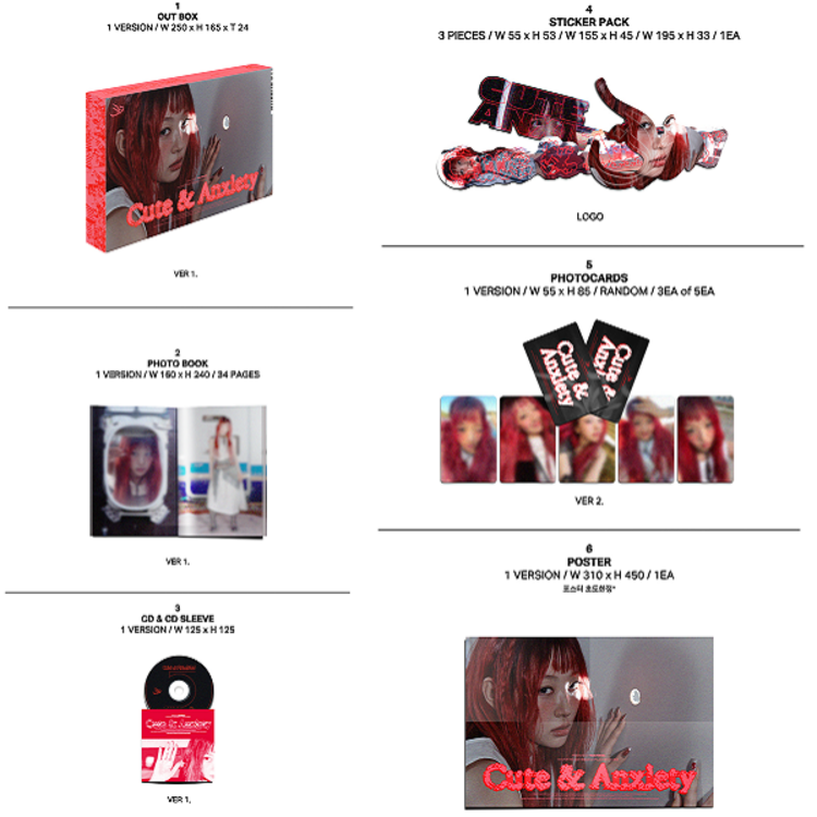 [PREORDER] YVES (이브) - CUTE & ANXIETY - 5TH EP