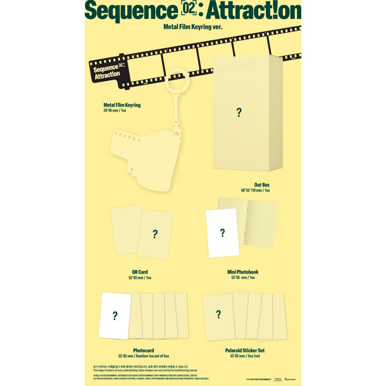 [PREORDER] AND2BLE (앤더블) - SEQUENCE 02 : ATTRACTION (METAL FILM KEYRING VER.) - 2ND MINI ALBUM