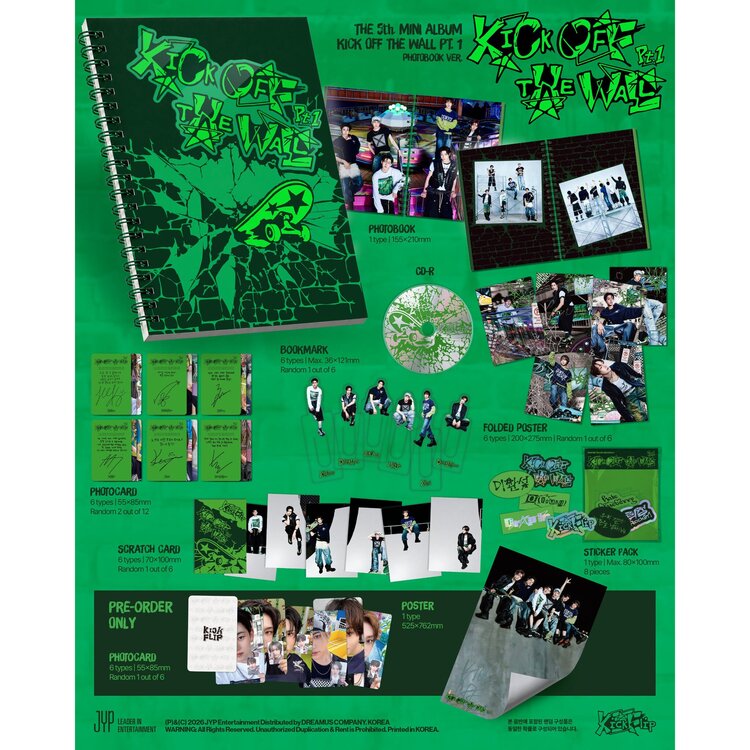 KICKFLIP (킥플립) - KICK OFF THE WALL PT.1 (PHOTOBOOK VER.) - 5TH MINI ALBUM