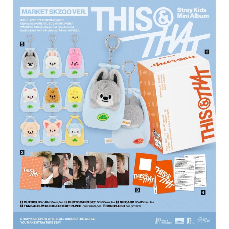 [PREORDER] STRAY KIDS (스트레이 키즈) - [THIS & THAT] [LIMITED / MARKET SKZOO VER.] - 10TH MINI ALBUM