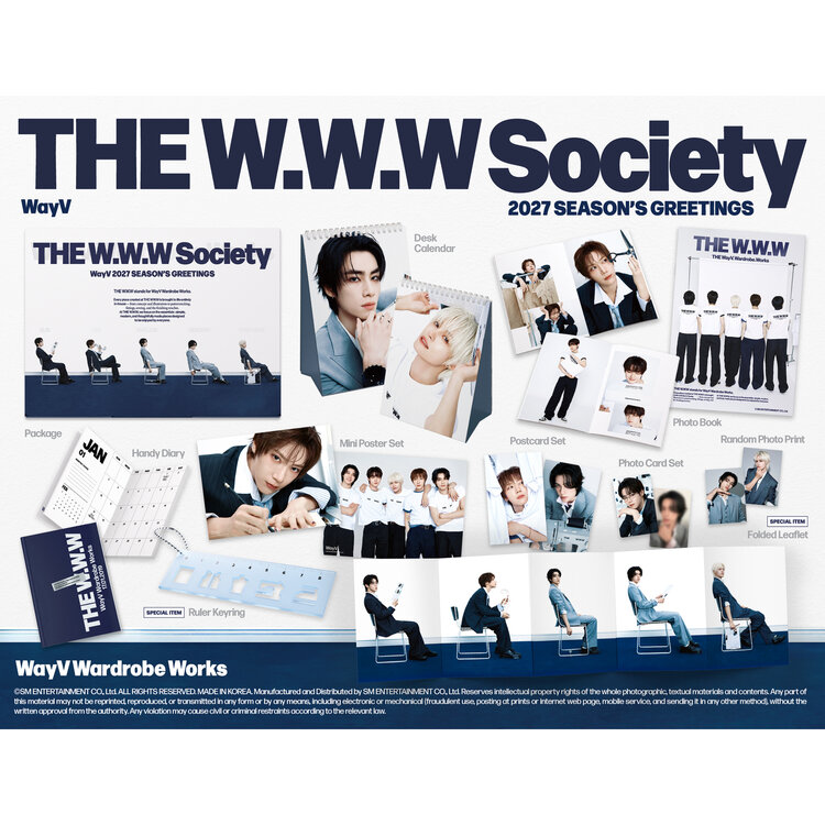 [PREORDER] WAYV (웨이션브이) - 2027 SEASON'S GREETINGS "THE W.W.W SOCIETY" - [DESK CALENDAR] PACKAGE + [WITHMUU PC SET]