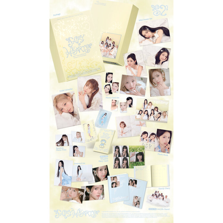 [PREORDER] HEARTS2HEARTS (하츠투하츠) - 2027 SEASON'S GREETINGS "FAIRY HEARTS" - [DESK CALENDAR] PACKAGE + [WITHMUU PC SET]