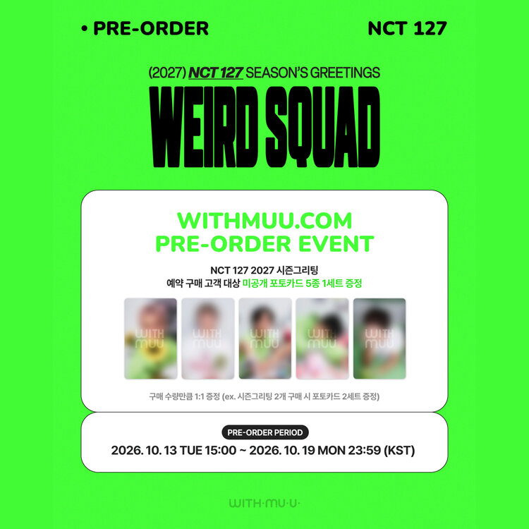 [PREORDER] NCT 127 - 2027 SEASON'S GREETINGS "WEIRD SQUAD" - [DESK CALENDAR] PACKAGE + [WITHMUU PC SET]