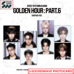 [PREORDER] ATEEZ (에이티즈) - GOLDEN HOUR PART.6 (DIGIPACK VER.) - 15TH MINI ALBUM + [SOUNDWAVE PC]