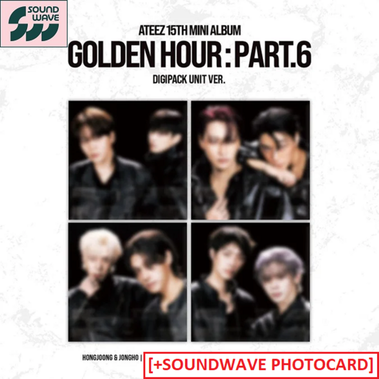 [PREORDER] ATEEZ (에이티즈) - GOLDEN HOUR PART.6 (DIGIPACK UNIT VER.) - 15TH MINI ALBUM + [SOUNDWAVE PC]