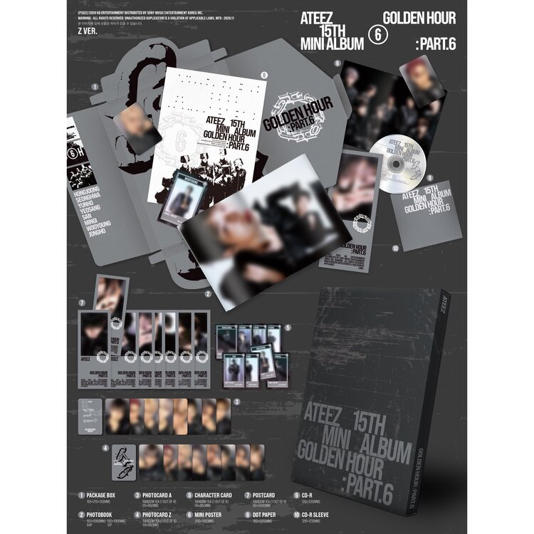 [PREORDER] ATEEZ (에이티즈) - GOLDEN HOUR PART.6 - 15TH MINI ALBUM