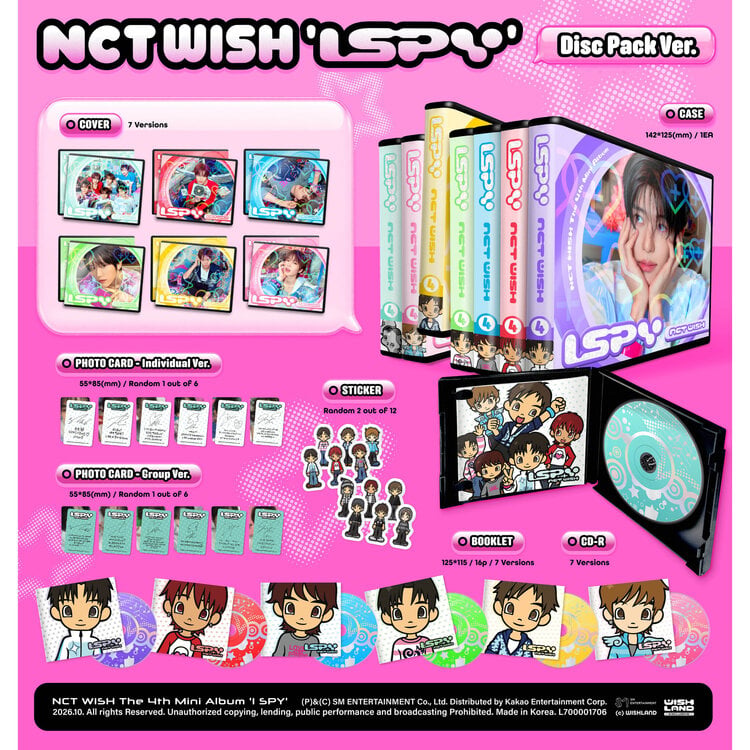 NCT WISH (엔시티 위시) - I SPY (DISC PACK VER.) - THE 4TH MINI ALBUM