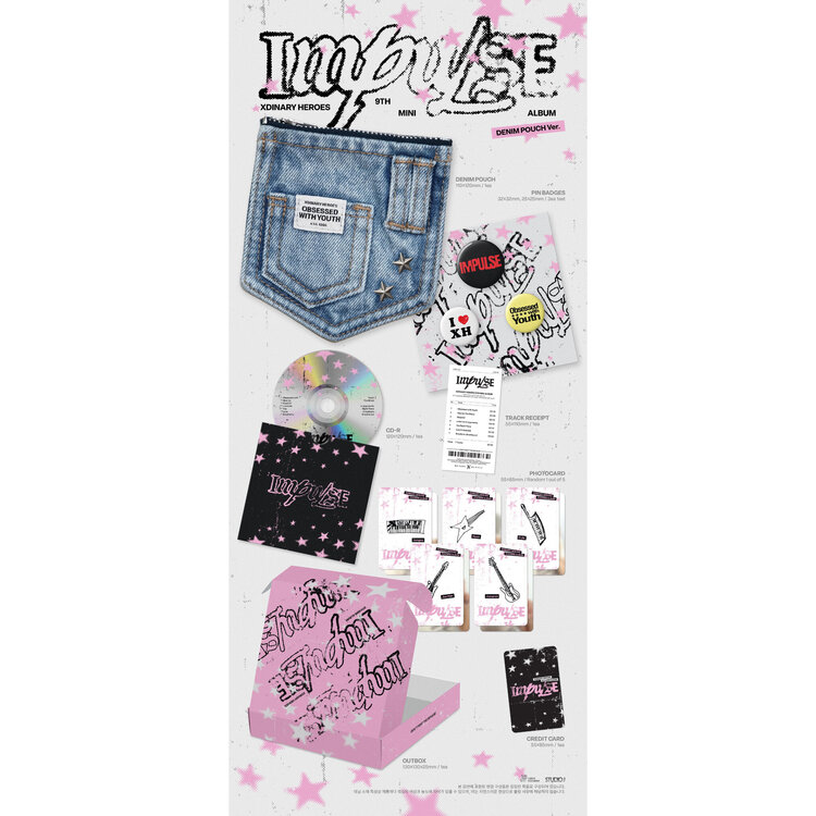 XDINARY HEROES (엑스디너리 히어로즈) - IMPULSE (DENIM POUCH VER.) - 9TH MINI ALBUM