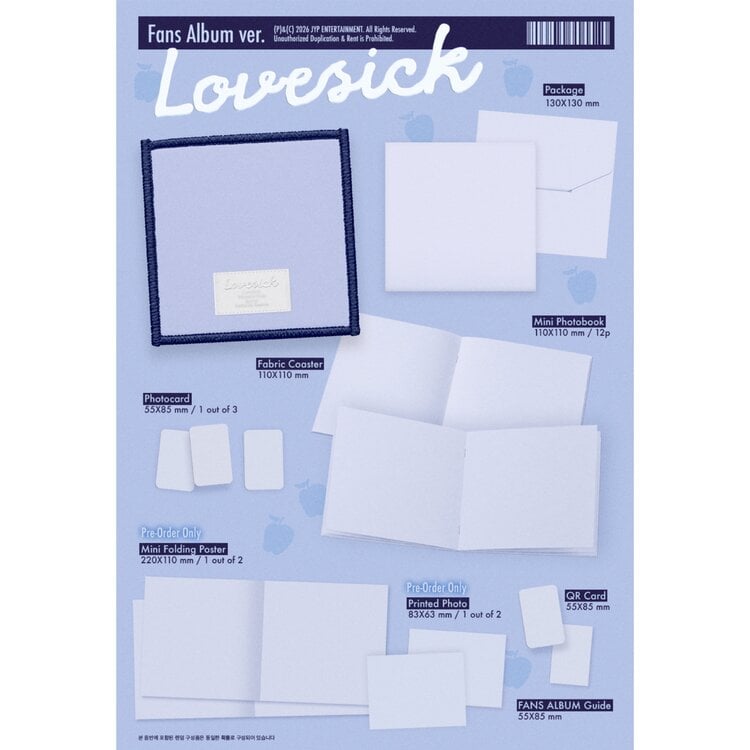 [PREORDER] CHAERYEONG (채령) (ITZY) - LOVESICK (FANS ALBUM VER.) - 1ST MINI ALBUM
