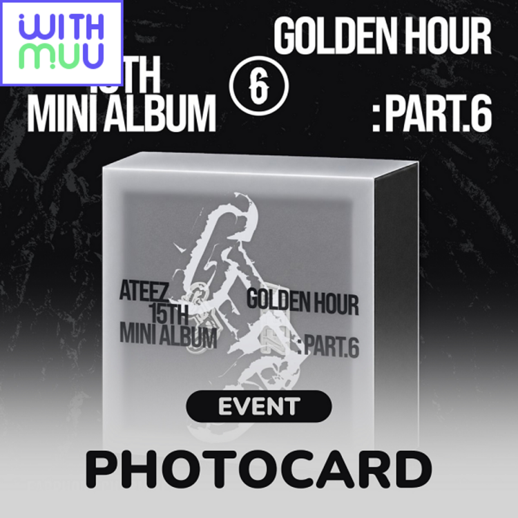 [PREORDER] ATEEZ (에이티즈) - GOLDEN HOUR PART.6 (EARPHONE CHARM VER.) - 15TH MINI ALBUM + [WITHMUU PC]