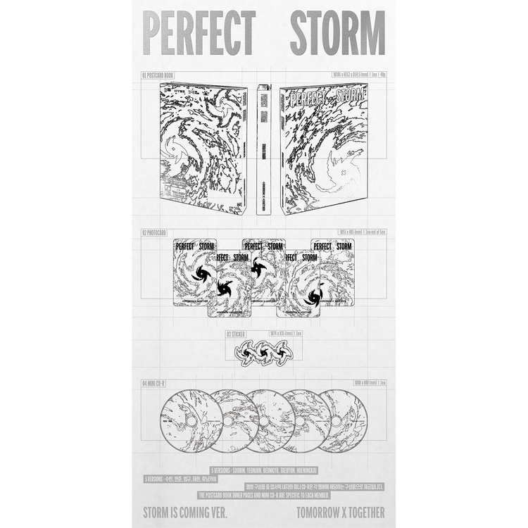 [PREORDER] TXT (투모로우바이투게더) - PERFECT STORM (STORM IS COMING VER.) - 9TH MINI ALBUM [5 ALBUM SET + WEVERSE GIFT]