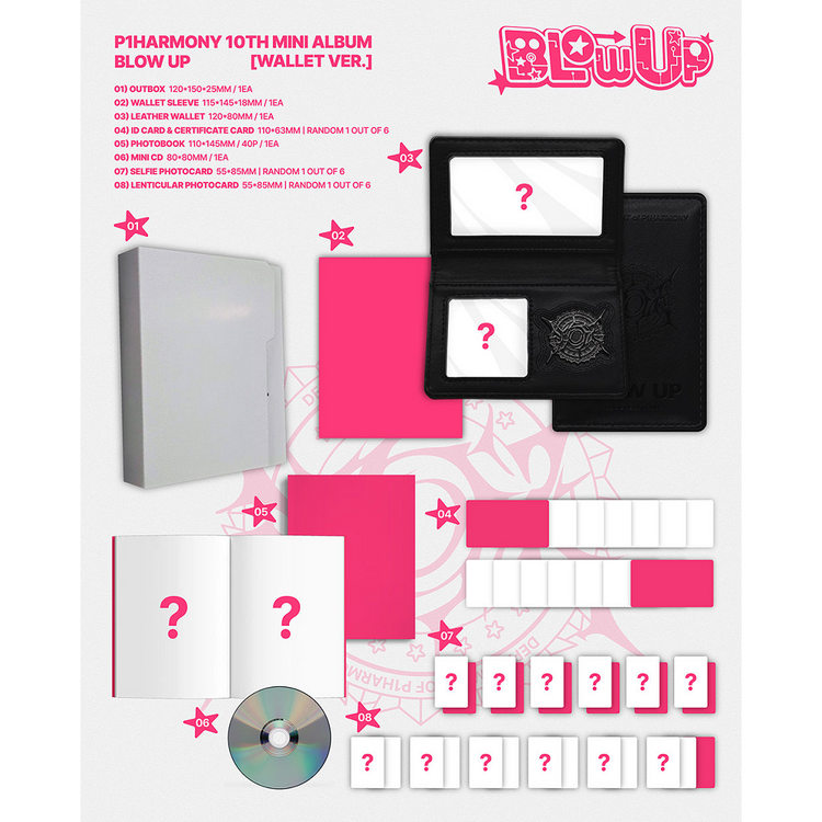 [PREORDER] P1HARMONY (피원하모니) - BLOW UP (WALLET VER.) - 10TH MINI ALBUM + [APPLE MUSIC PC]
