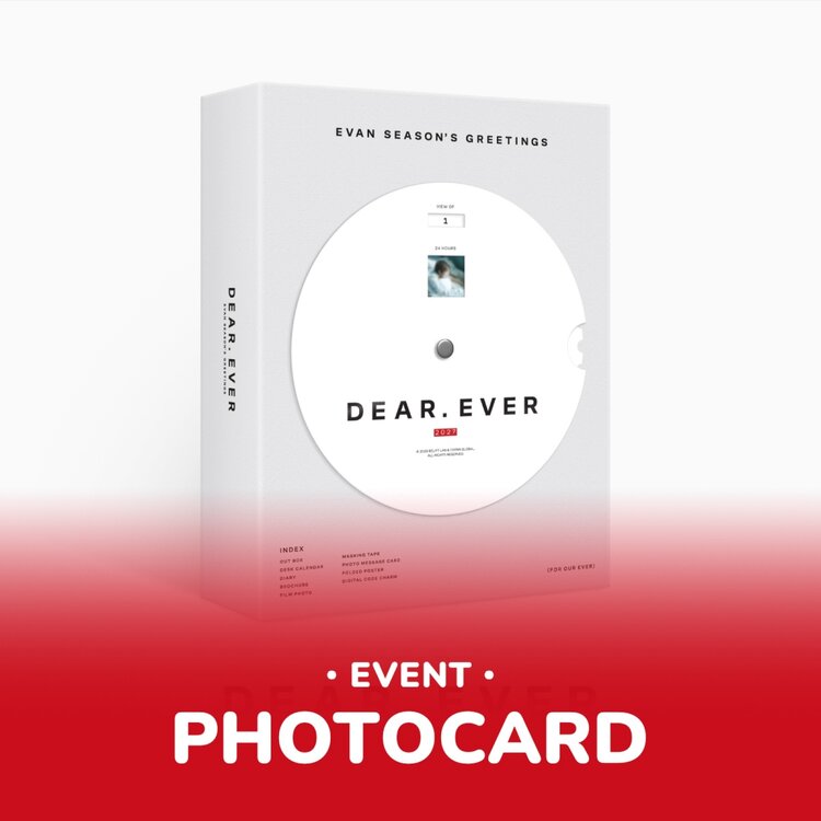 [PREORDER] EVAN - 2027 SEASON'S GREETINGS "DEAR. EVER" - [DESK CALENDAR] PACKAGE + [WITHMUU POB]