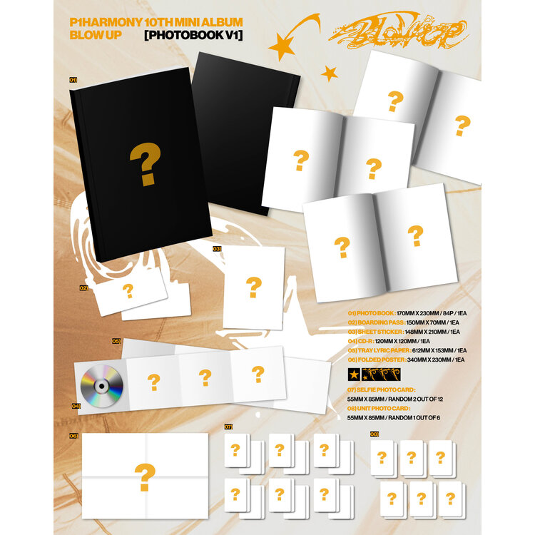 [PREORDER] P1HARMONY (피원하모니) - BLOW UP (PHOTOBOOK VER.) - 10TH MINI ALBUM + [EARLY BIRD WEVERSE GIFT]