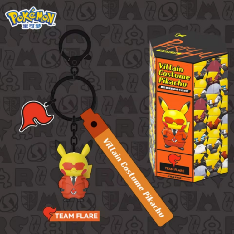 POKEMON - VILLAIN COSTUME PIKACHU [TEAM FLARE SERIES] - KEYCHAIN BLINDBOX