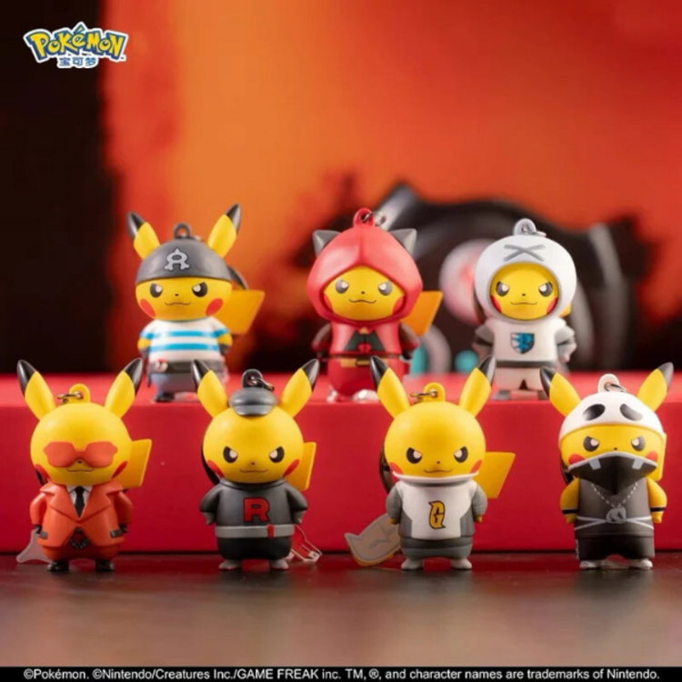 POKEMON - VILLAIN COSTUME PIKACHU [TEAM FLARE SERIES] - KEYCHAIN BLINDBOX