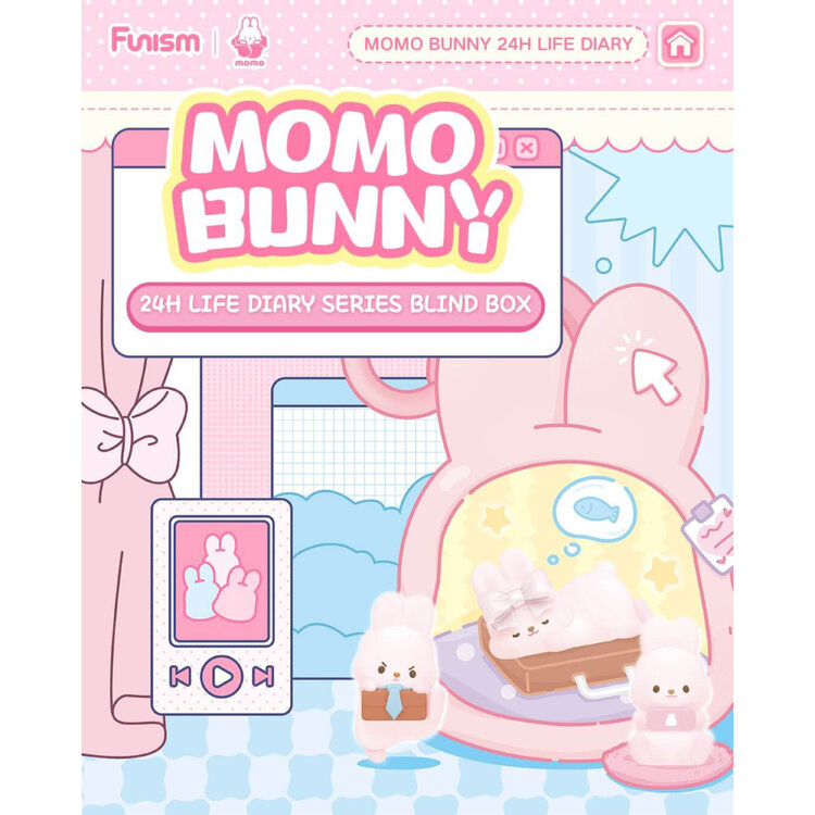 FUNISM - MOMO BUNNY [24H LIFE DIARY SERIES] - BLINDBOX
