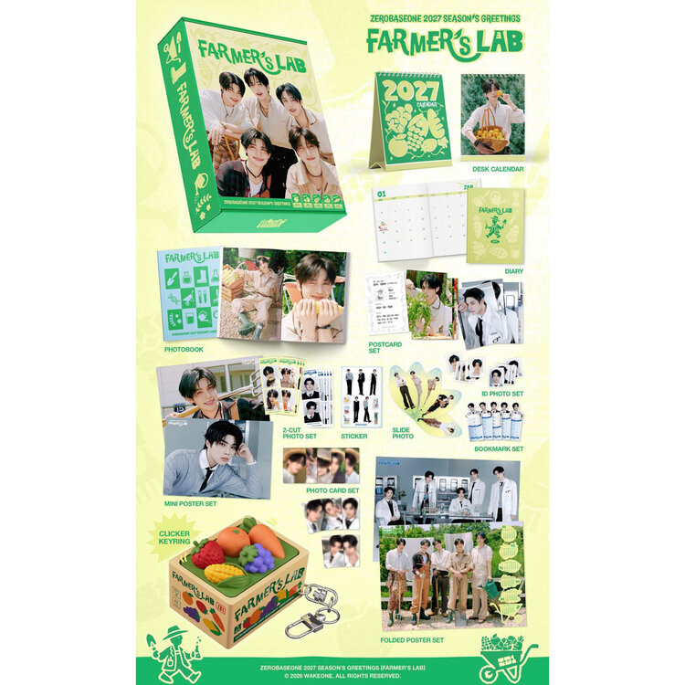 [PREORDER] ZEROBASEONE (제로베이스원) - 2027 SEASON'S GREETINGS "FARMER'S LAB" - [CALENDAR] PACKAGE