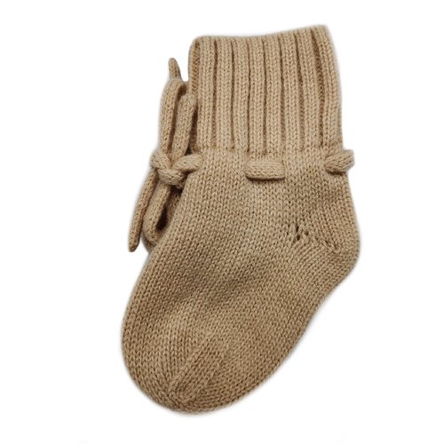 Petite Noé Merino wol booties warm beige