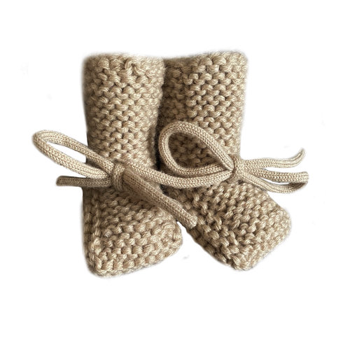 Petite Noé Chunky baby booties sand