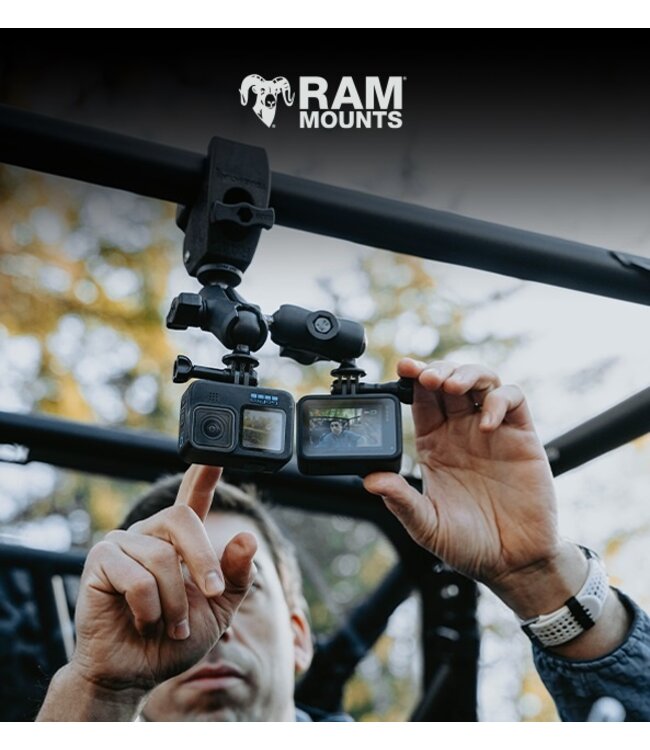 RAM Mount RAP-B-202AU Kit Di Fissaggio Universale Con Base Rotonda E Attacco A Sfera Per Fotocamere