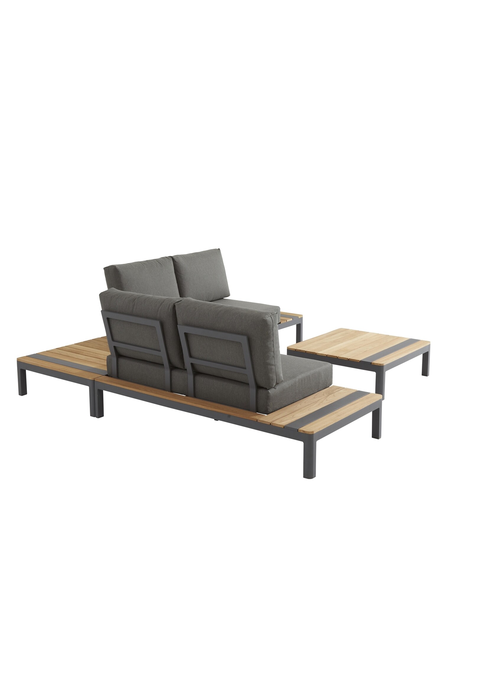 4SO 4SO Meridien platform 2 seater L + R  with teak incl. Corner - SALE