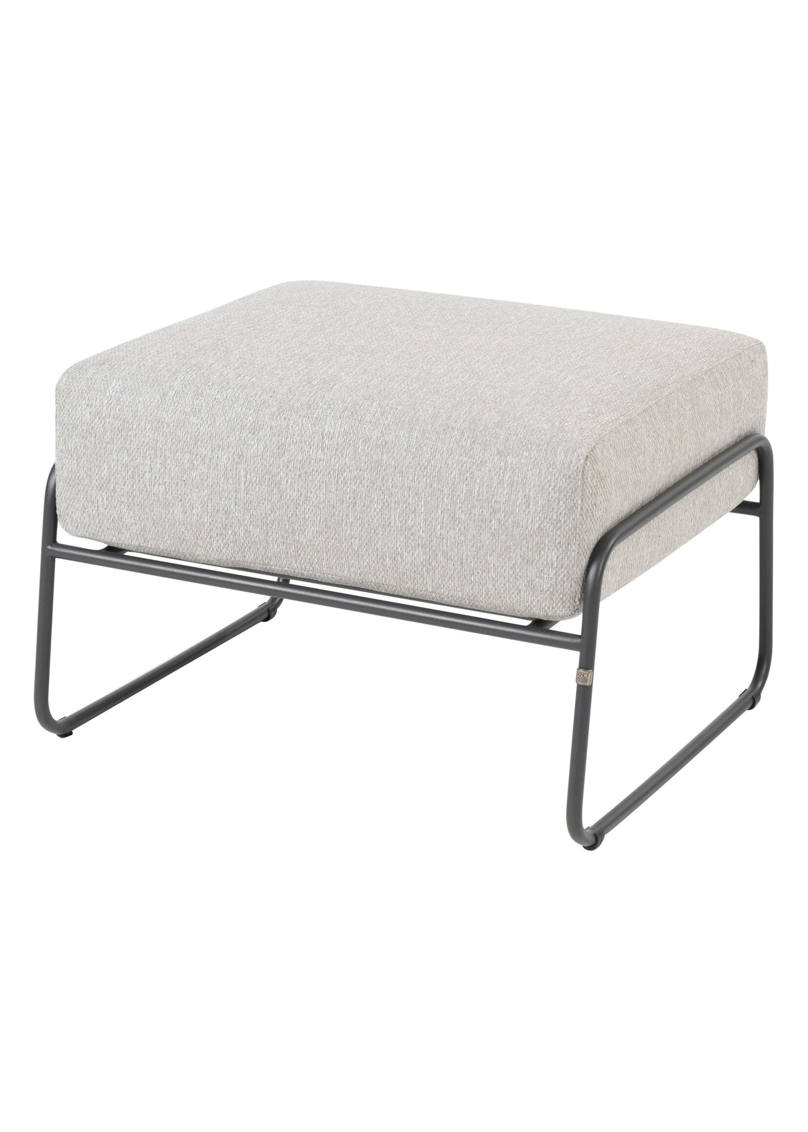 4SO 4SO Balade footstool anthracite with cushion