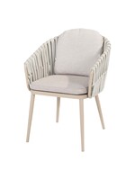 4SO 4SO Eva dining chair latte met 2 kussens