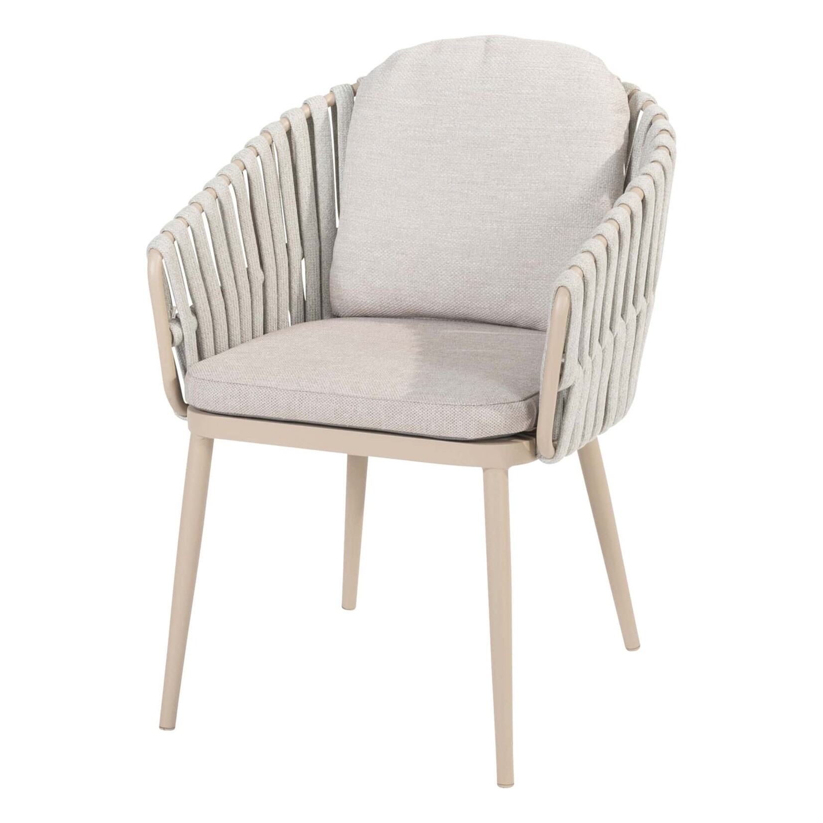 4SO 4SO Eva dining chair latte met 2 kussens