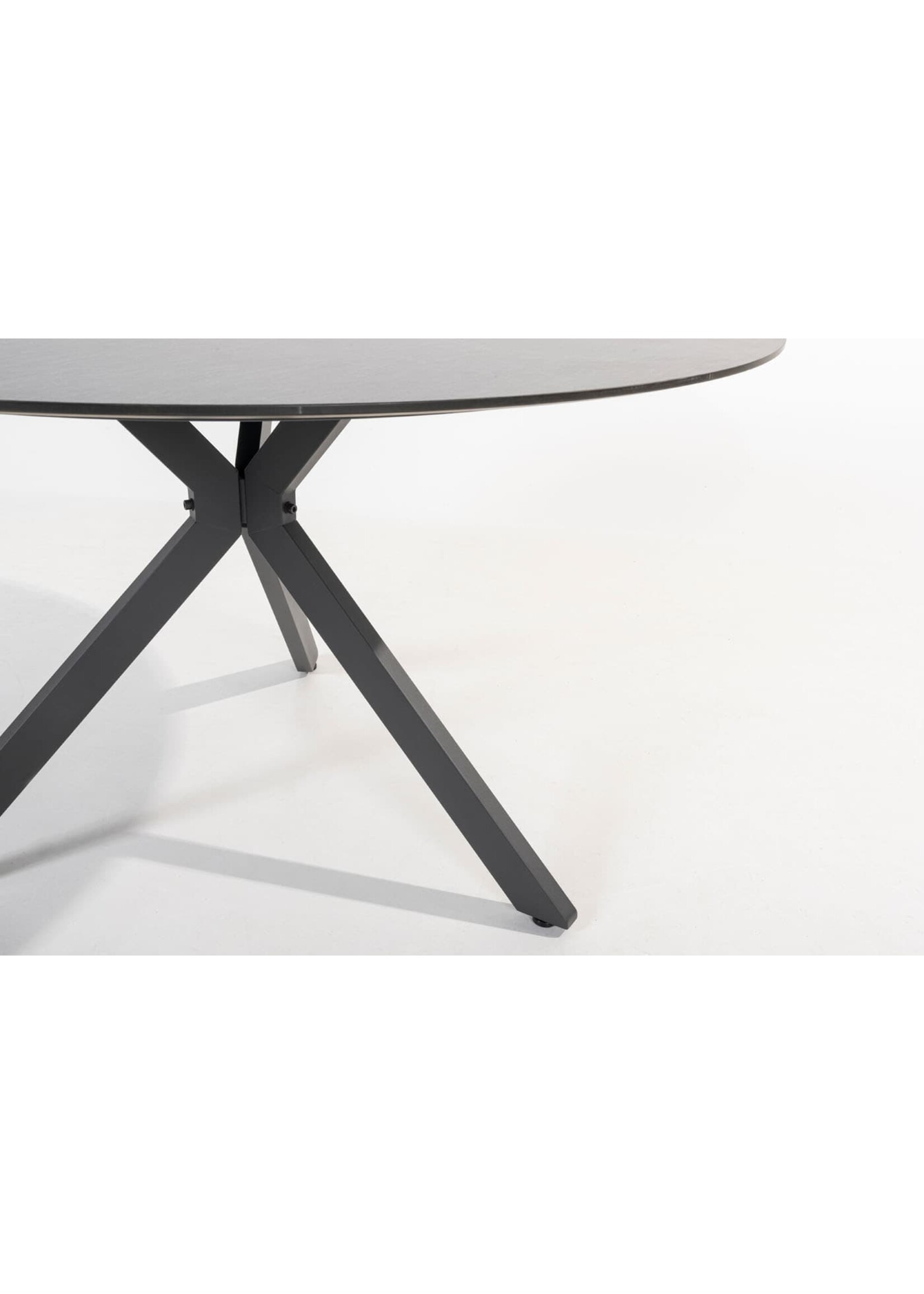 4SO 4SO Locarno tafel HPL slate antraciet 130 Ø cm