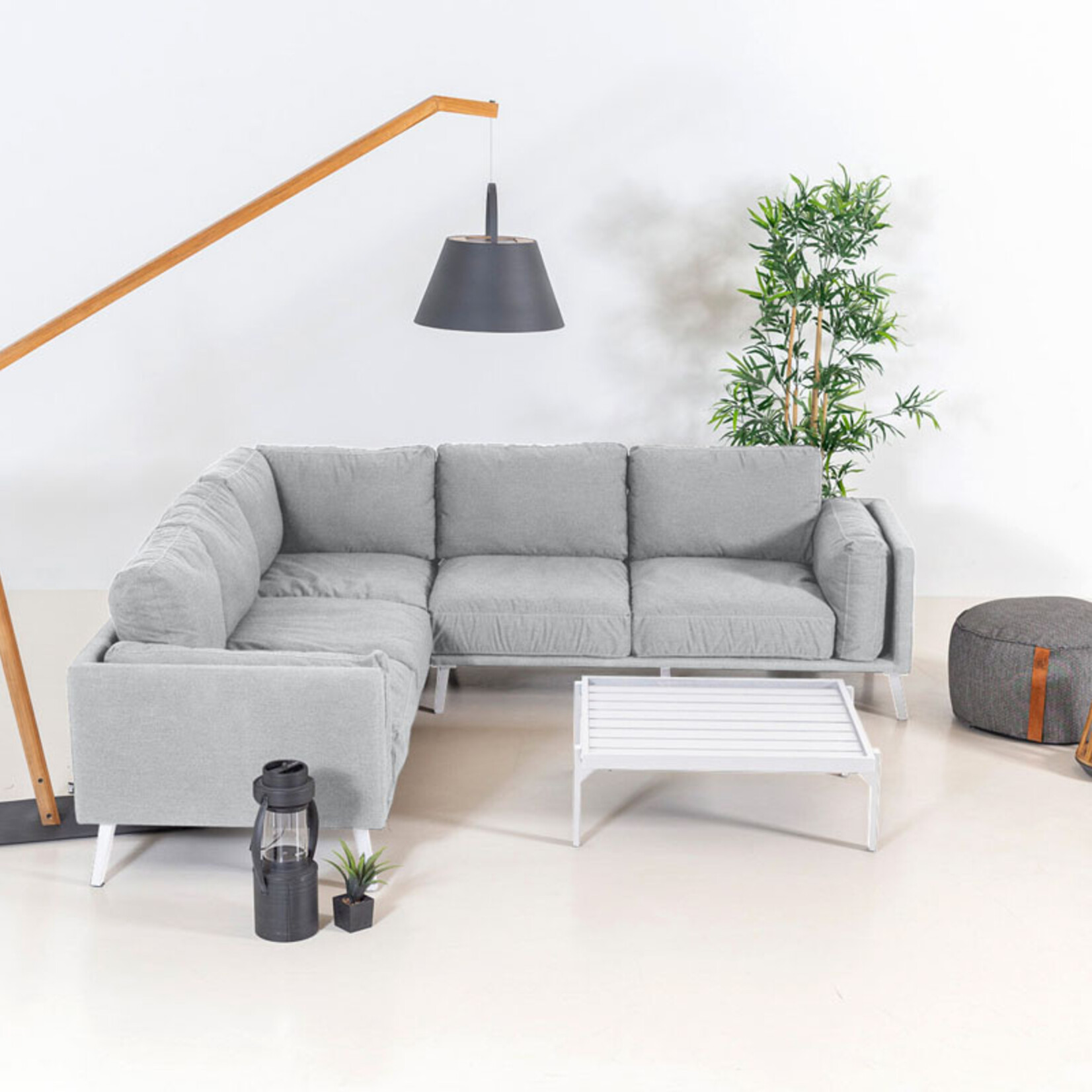 Flow Outdoor Furniture Flow. Doozy hoekbank Lead Chiné (licht grijs)