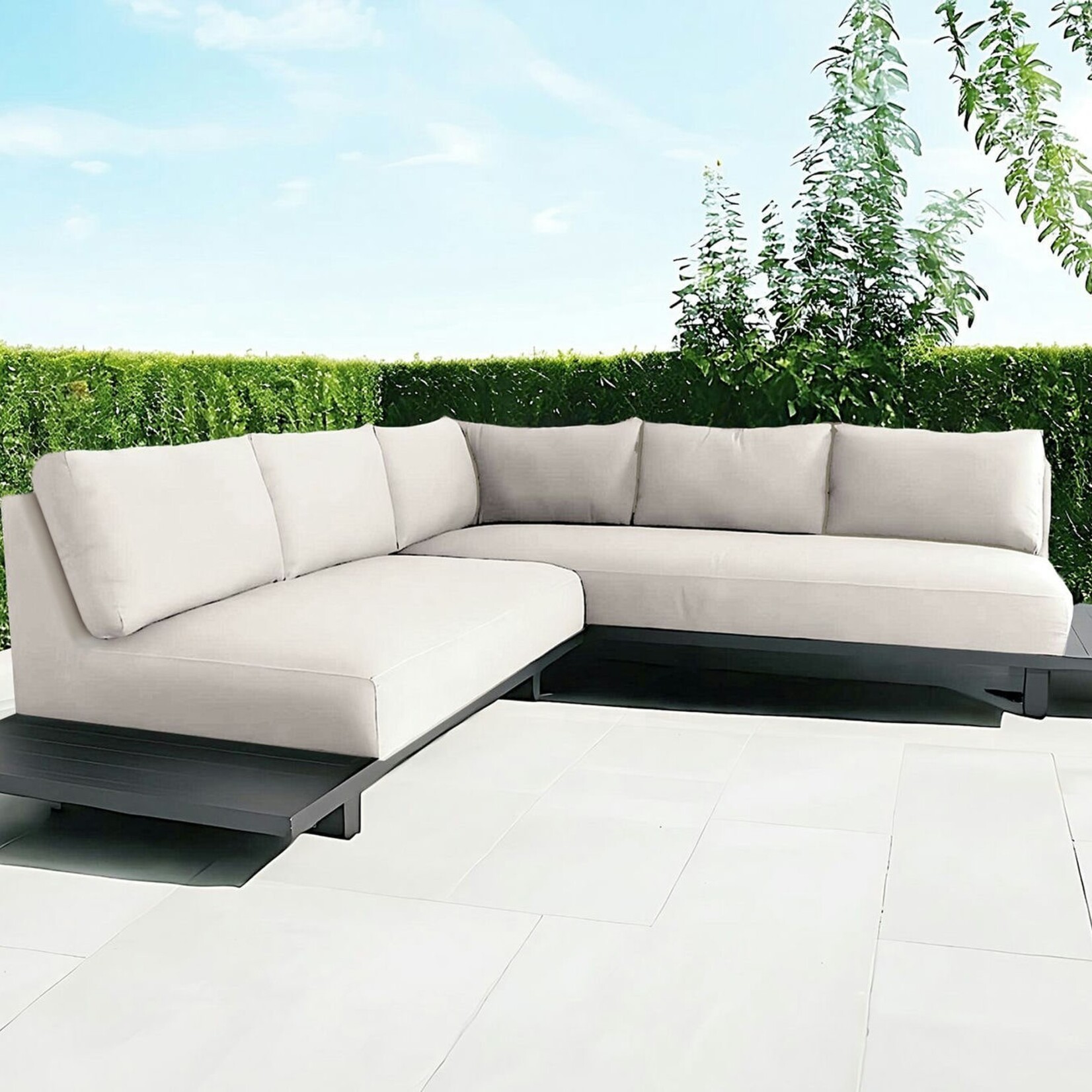 Flow Outdoor Furniture Flow. Emerald platform loungebank graumel chalk